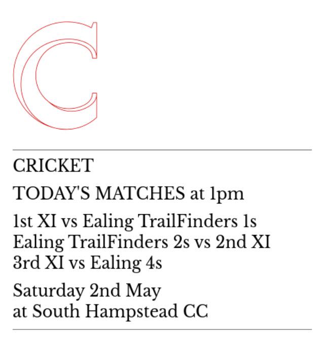 SthHampsteadCC's tweet photo. TODAY:  3 #Friendly fixtures
vs 
@ealingtfcricket 1st &amp; 2nds +
@EalingCricket 4th http://t.co/IHZ0w8mqs2