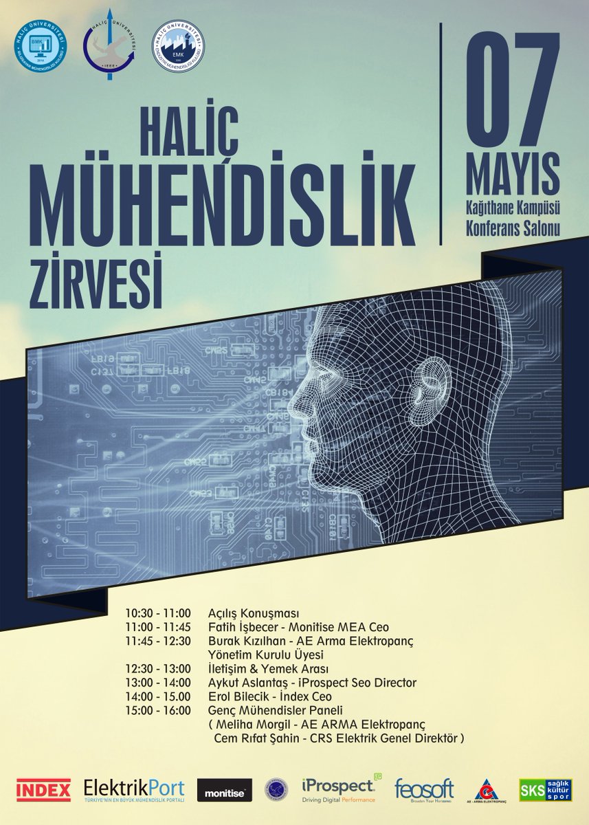 #HalicMühendislikZirvesi <a href="/HalicUniEMK/">Haliç EMK</a> @HalicUni1998 <a href="/HalicUniKonsey/">Haliç Öğrenci Konsey</a> <a href="/halicedutr/">Haliç Üniversitesi</a> <a href="/halicbilgisayar/">Haliç Bilgisayar</a>