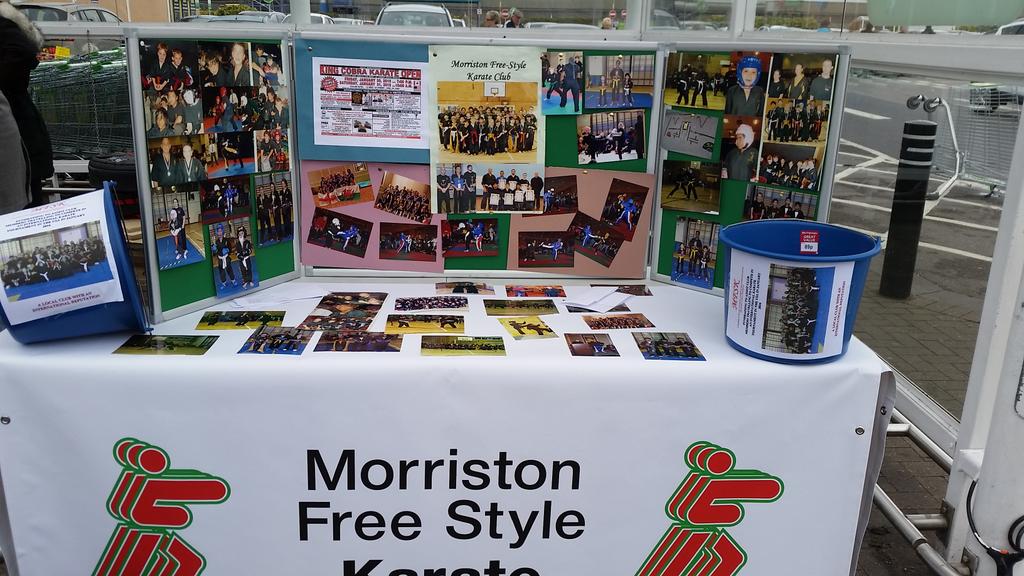 we have Morriston Freestyle Karate club, doing a collection &amp; demos for customers to show the skills they've learned.