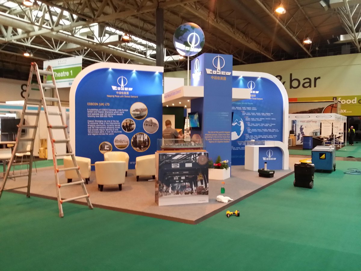 VinehallDisplay's tweet photo. Another great year building the Seabridge and COSCO stands @multimodal #multimodal16 #MultiModal15 http://t.co/7gK260jT91