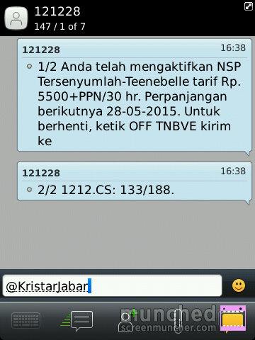 KristarJabar's tweet photo. Kita udah aktifin NSPnya kies:D "@Teens_Kikies: Makasih yang udh aktifin RBT/NSP,,,,* #SabtuSeruBarengTeenebelle" http://t.co/KuOkbV9QhT