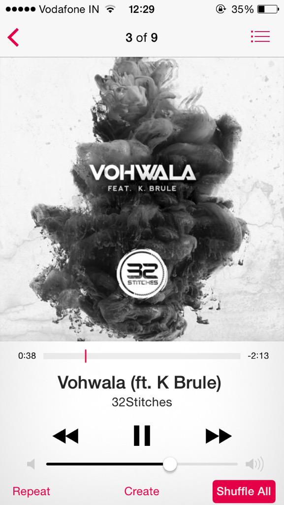 KyoasEnt's tweet photo. What are you listening to? #NowPlaying #NP @32stitchesmusic - #Vohwala http://t.co/u0V5YXeCbE