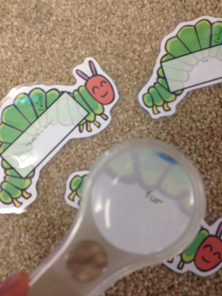 EYFS Hannah on Twitter "Tiny font and magnifying glasses (hungry