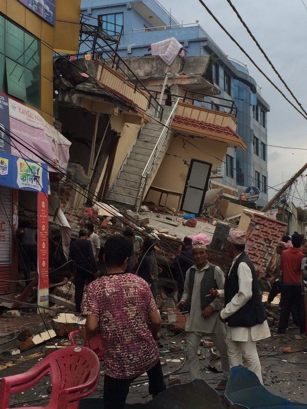 NdrBohara's tweet photo. Sooo sad about #earthquake in Nepal.
Pray to God for not loss of #Humanlifes http://t.co/wAqzDcgOop