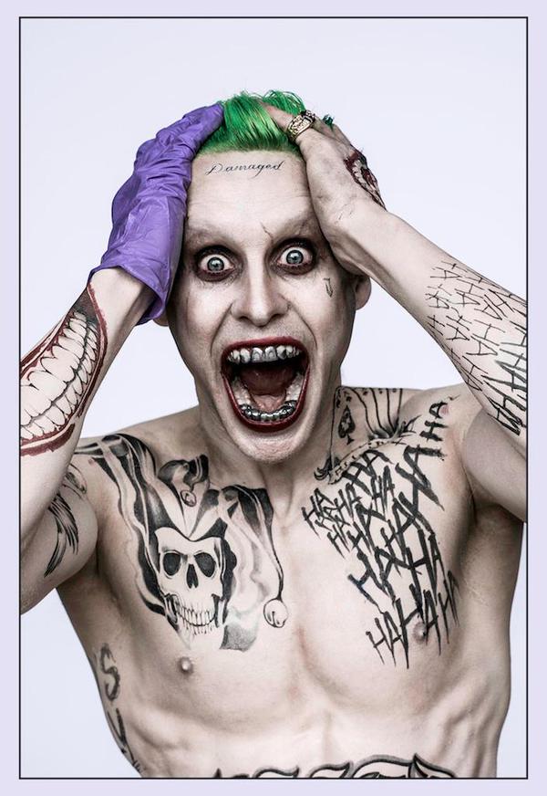 Haffyj's tweet photo. “@cineworld: Say hello to Jared Leto's The Joker. Terrifying. http://t.co/jzdm7YgR30” @MikelLacey