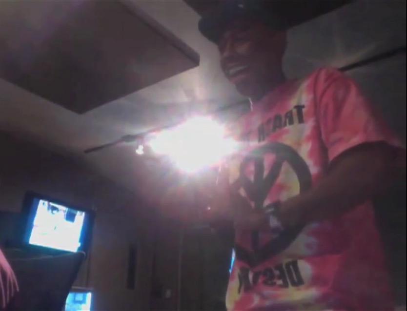 itsOddFuture's tweet image. Tyler's reaction to when Pharrell (his all time favorite artist) recorded his singing parts on 'IFHY'. This is crazy.