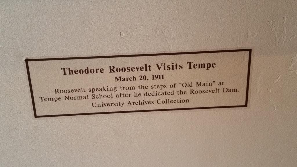 We stood on the same stairs as Theodore Roosevelt in 1911...WOW!!! #TempeFAM2015
