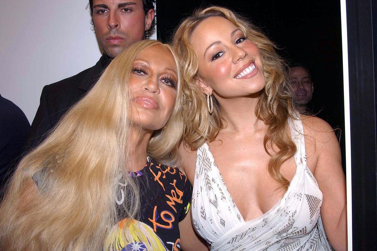 AllAboutMariah's tweet photo. #ThrowBack @MariahCarey with Donatella Versace #BeautifulMariah #MC25 #1Toinfinity http://t.co/V54JakJlO2