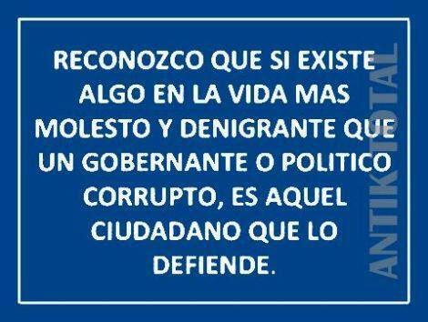 ByDebrey's tweet photo. Si existe algo en la vida mas molesto y denigrante q un gobernante o político corrupto, es un imbecil que lo defiende http://t.co/2hse5pImUr