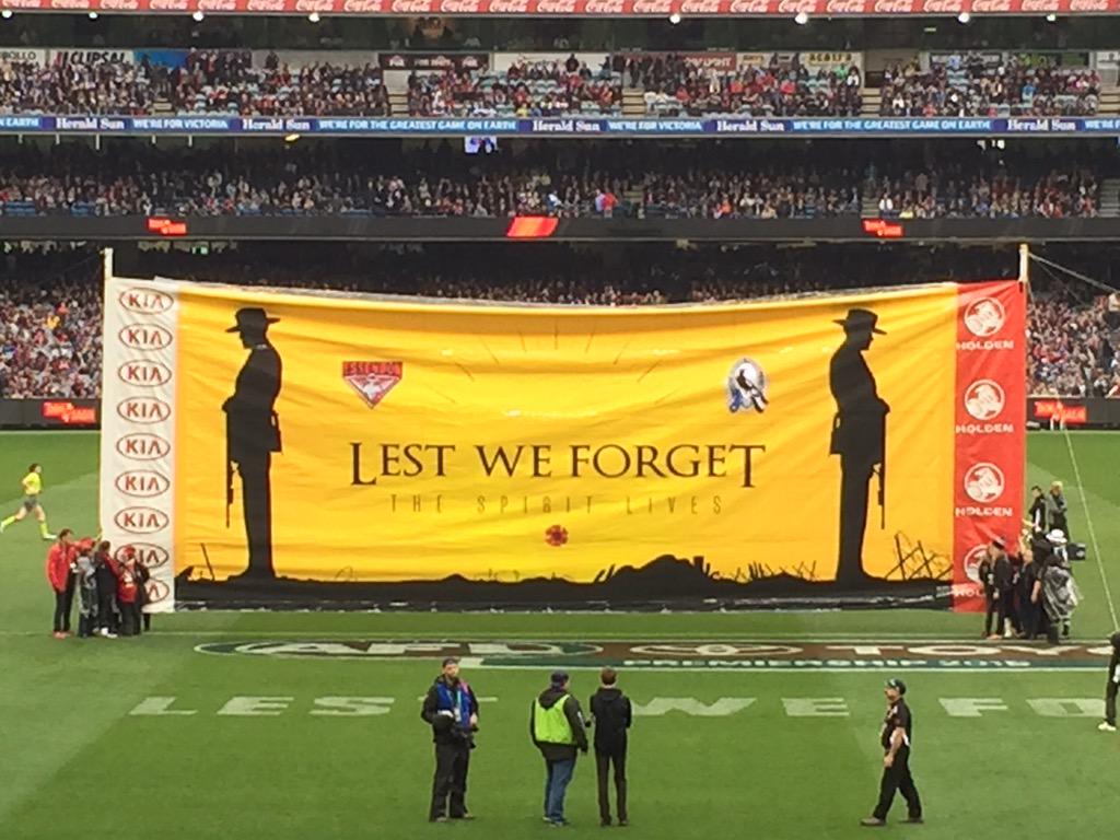 RodLoader's tweet photo. Pumped to be at the G today! Special day! Go Pies! #ANZAC http://t.co/4f8lf8P1nk