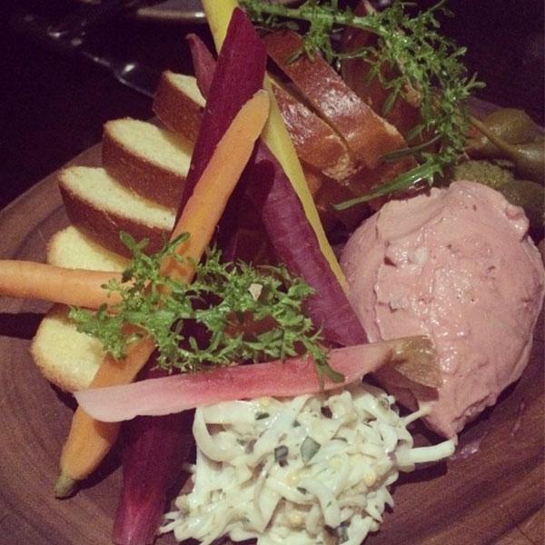 SwineandCo's tweet photo. It’s not all about pork: Try our Chicken &amp; Foie Gras Parfait with brioche and condiments pickles #foiegras http://t.co/wrNCpId0FK