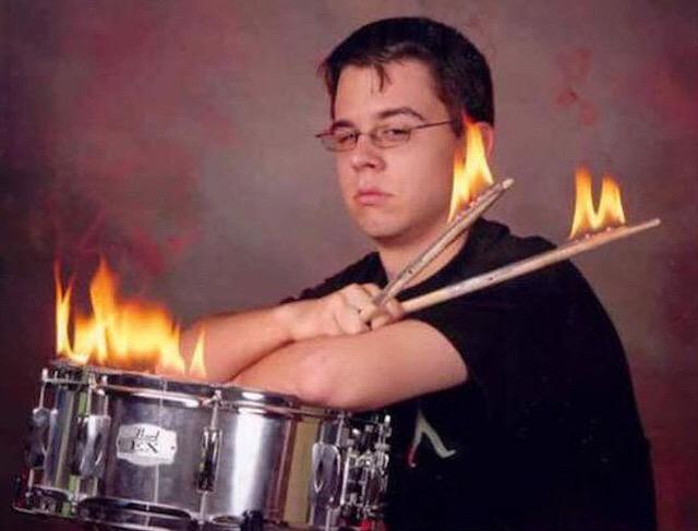 HeyImAdam's tweet photo. How I feel after I play drums http://t.co/E07nKEQTuL