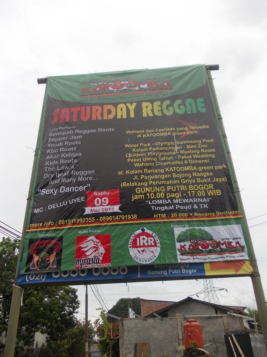 warga resah (@hantudemokrasi) on Twitter photo 9 Mei SATURDAY REGGAE at Kolam Renang Katomba GUNUNG PUTRI BOGOR w/ <a href="/SenopatiRR/">Senopati ReggaeRoots</a> <a href="/papperjam/">Papper Jam</a> 9 Mei SATURDAY REGGAE at Kolam Renang Katomba GUNUNG PUTRI BOGOR w/ <a href="/SenopatiRR/">Senopati ReggaeRoots</a> <a href="/papperjam/">Papper Jam</a>