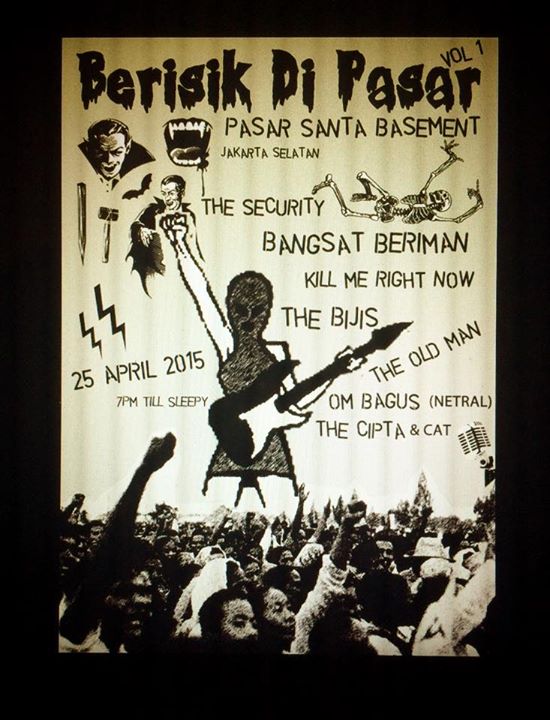 TONIGHT 7pm BERISIK @ PASAR SANTA BASEMENT!! <a href="/FUMAKILLAZ/">IG: fmklz</a> @rifo_octavian #Karimdabazz <== what's his accnt??