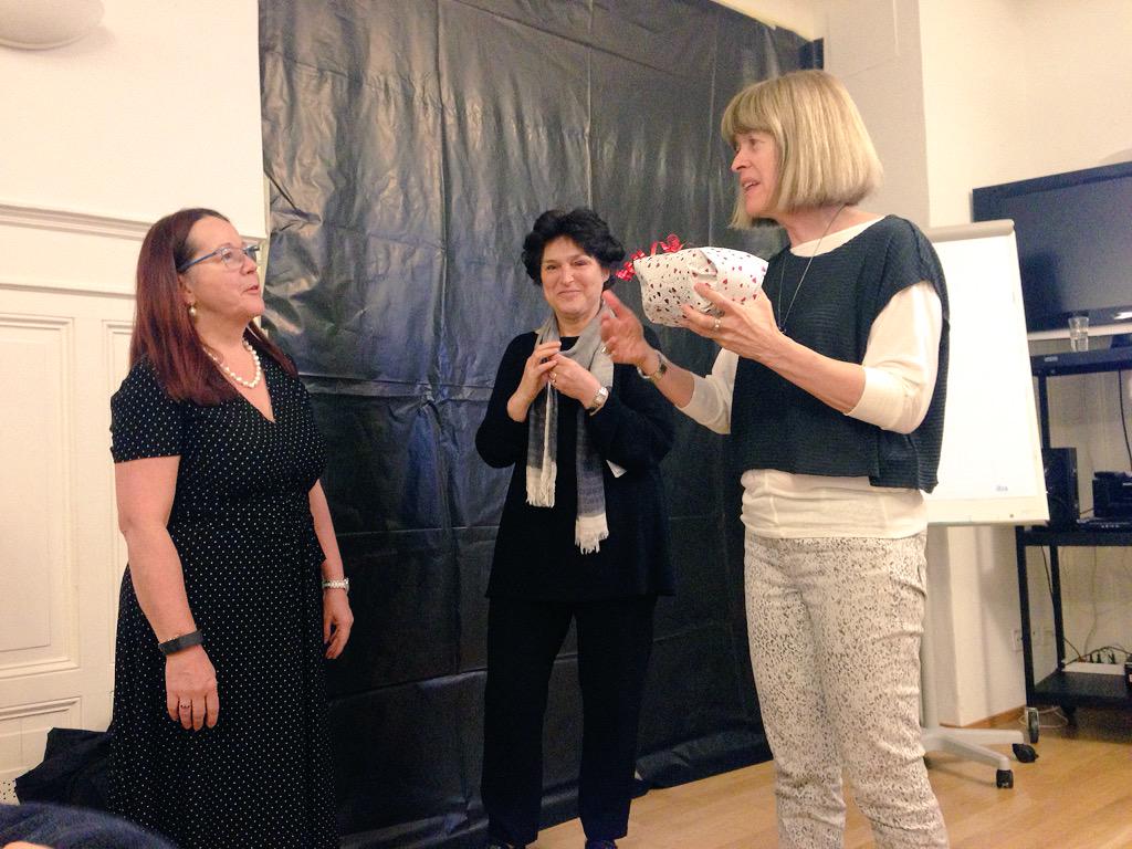 enbdc's tweet photo. Keynote speaker Christine Watson from @MAD_Cambs receives a gift at the conclusion of the #ENBDC #Weggis meeting. http://t.co/OiWPNYawYP