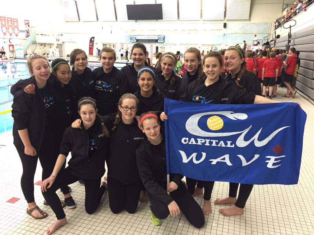 ottawawaterpolo's tweet photo. Our girls at the 14U nationals opening ceremonies! #Toronto2015 #3yearsofhardwork @waterpolocanada @MavericksWPC http://t.co/rrw3CIq4b9