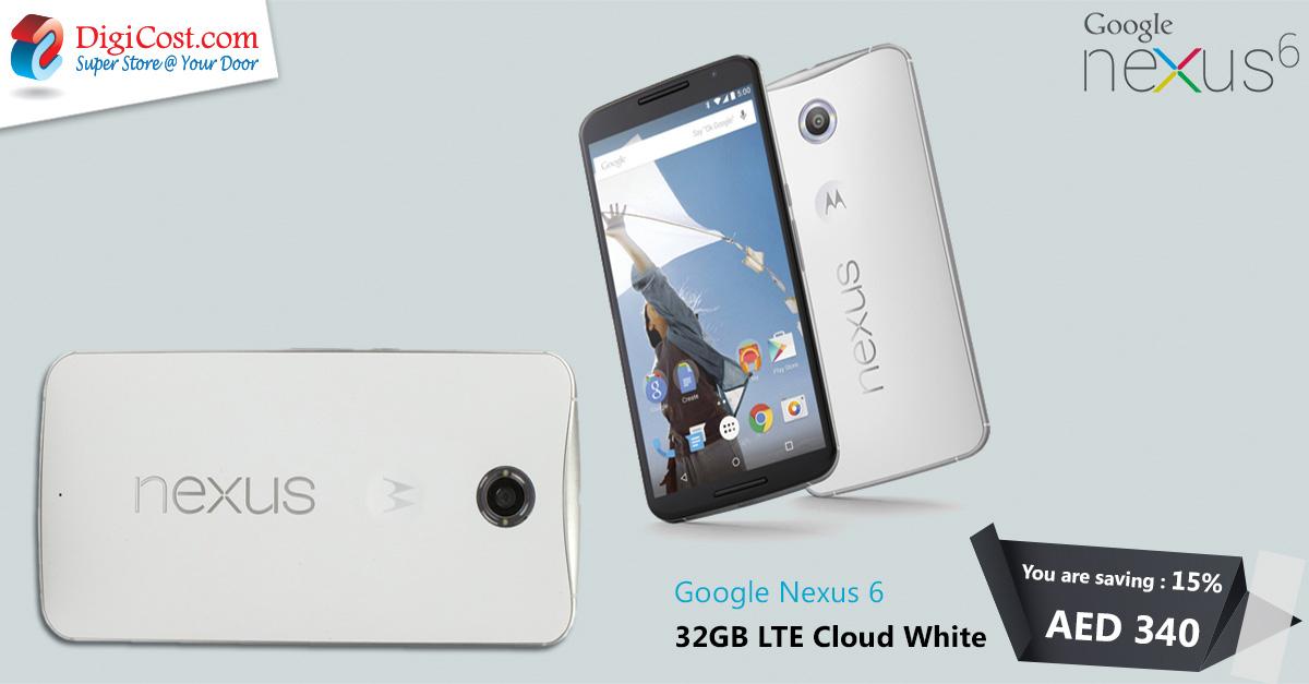 digicost1's tweet photo. SAVE 340AED -SAVE 15%
#Google #Nexus6 32GB LTE Cloud White
>http://t.co/nQbclc4WHy
@googlenexus #DigiCost #UAE #Dubai http://t.co/FSNupQ5Oqp
