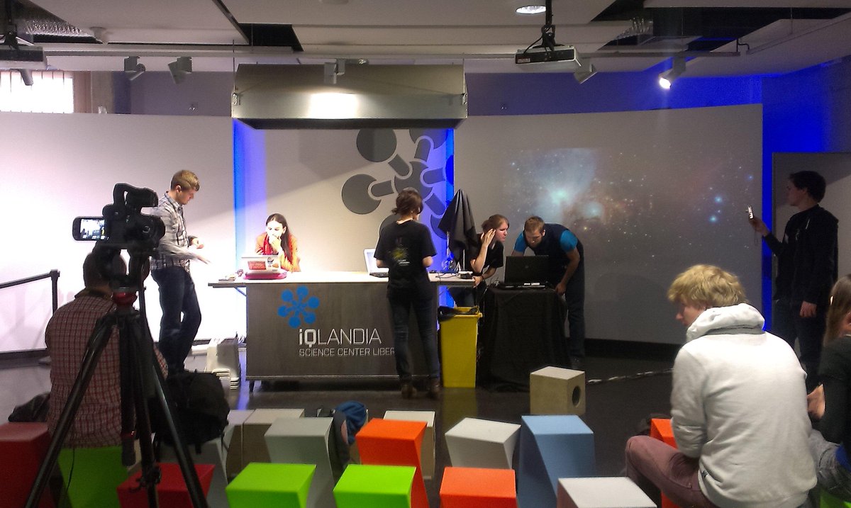 EuroScienceFun's tweet photo. The conference is over, the common show at @iQLANDIA remains. Preparations for the first show are in full swing. http://t.co/ymTgZkGfAp