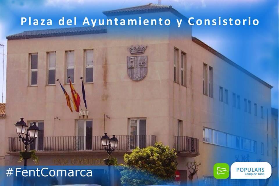 PP_CampDeTuria's tweet photo. Remodelación de la Plaza del Ayuntamiento y el consistorio. #OrgullPPCV #FentComarca http://t.co/PAjKNpbP6b