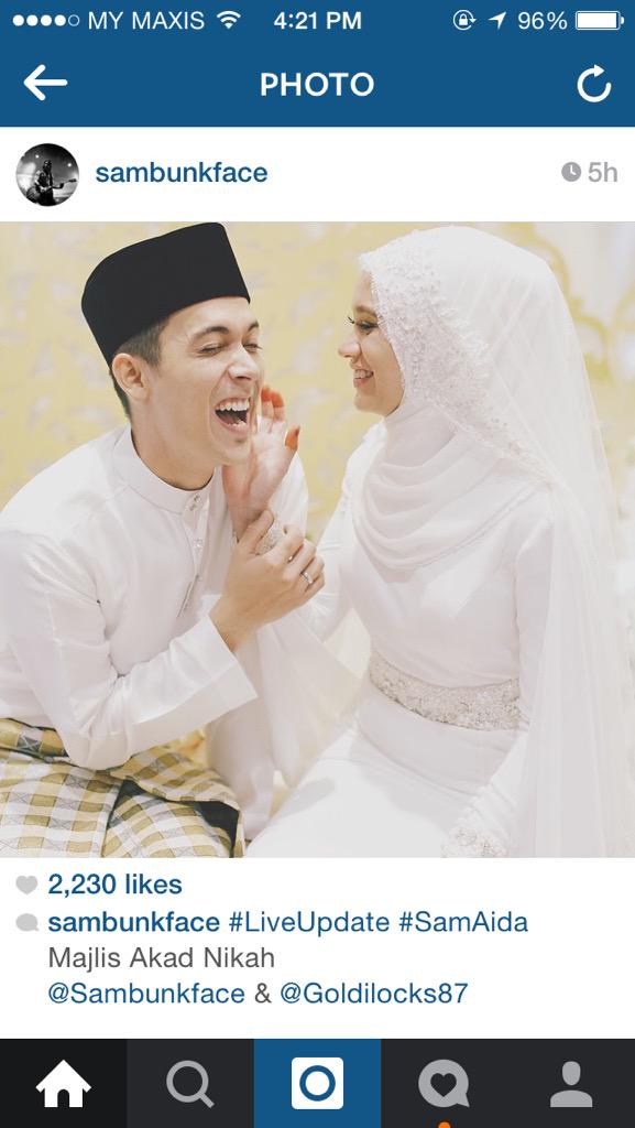 ellizaarfn's tweet photo. you know you're old when a childhood crush of yours is now married ๐ congratulations anyway, sam bunkface. #SamAida ๐ http://t.co/XeUzLeIBBE