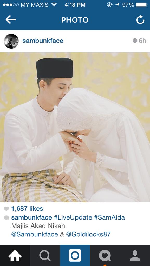 ellizaarfn's tweet photo. you know you're old when a childhood crush of yours is now married ๐ congratulations anyway, sam bunkface. #SamAida ๐ http://t.co/XeUzLeIBBE