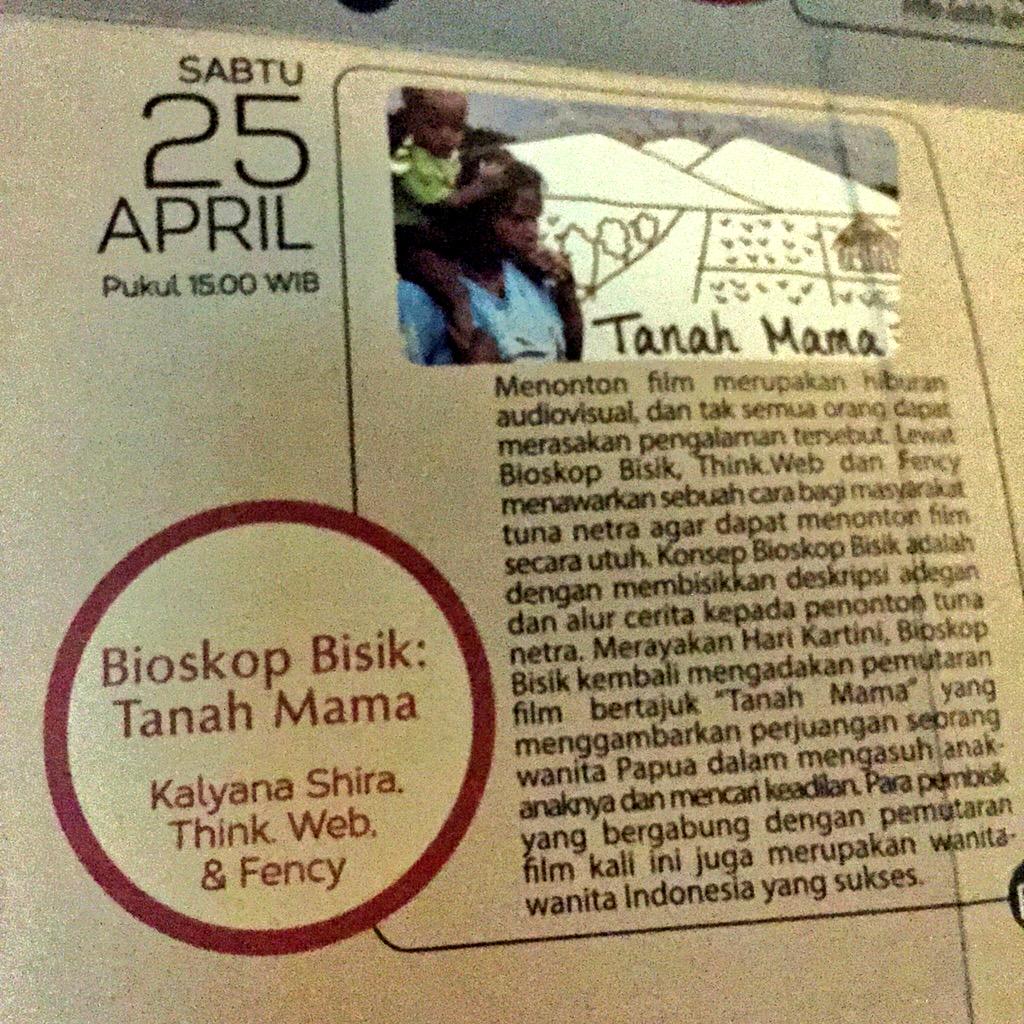 Saat ini sedang berlangsung #BioskopBisik edisi Kartini. Nonton film Tanah Mama karya <a href="/Project_change/">Kalyana Shira Found</a>.