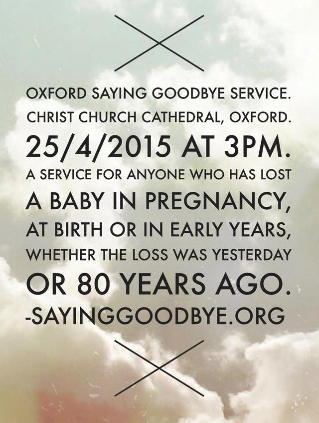 SayingGoodbyeUK's tweet photo. @nickede TODAY a service at Christchurch Cathedral Oxford at 3pm- Plse RT #EveryBabyMatter #SGService #Oxford http://t.co/Bu5Ratm9kJ
