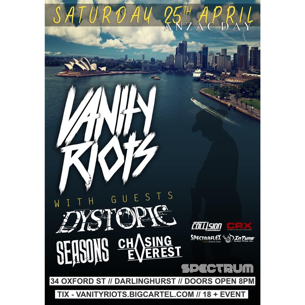 ZedVegas's tweet photo. rock n roll tonight at Spectrum! 4 awesome live bands rocking your #AnzacDay $12 entry come have #beers with us http://t.co/xABsuI047Y