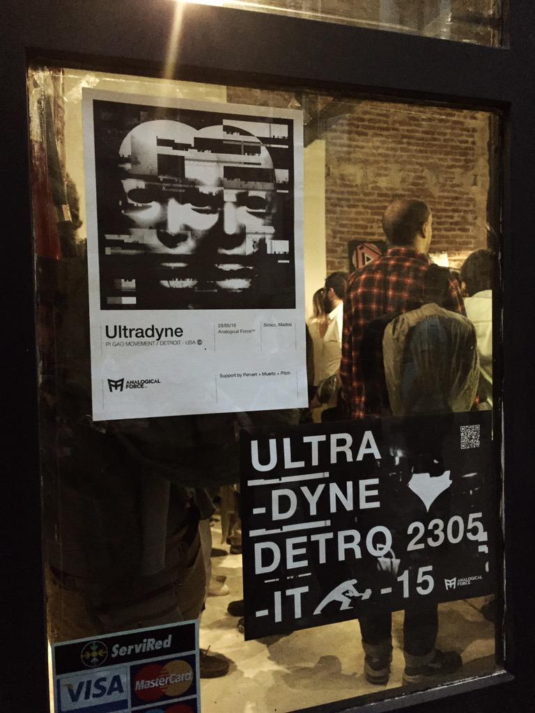 AnalogicalForce's tweet photo. #WeFeelTheDarkness 230515 @Ultradyne #Detroit #live + #Pervert #Muerto #Pitch at @AnalogicalForce #Madrid @SirocoSala http://t.co/zvC7XCed7I