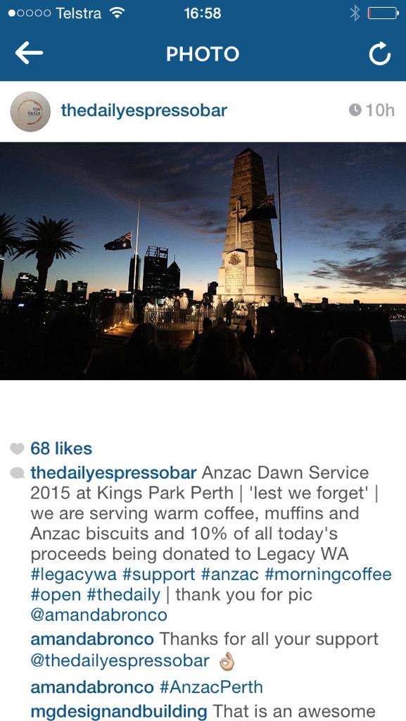 Mounia___NL's tweet image. Well done DailyEspressoSwanbourne.Great young guys, looking out for kids,widows, incapacitated veterans #PerthLegacy