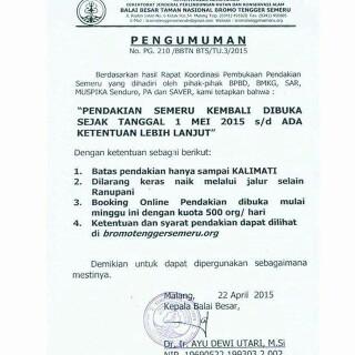 AsaBiasa's tweet photo. Info pendakian G Semeru http://t.co/6t0DzAP5I8