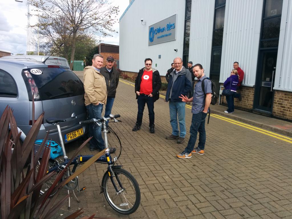 MCBA_Beer's tweet photo. MCB members arriving @OakhamAles by many and varied means of transport. http://t.co/tTq1PZzJtT