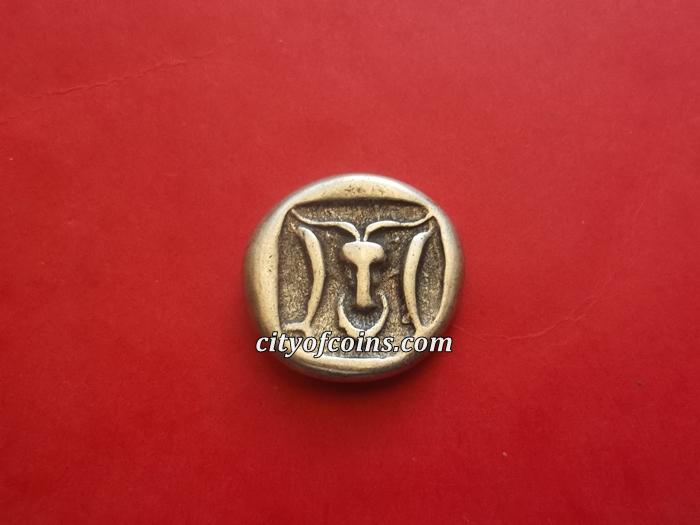 DELPHI PHOKIS TRIHEMIOBOL 460-448 BC ANCIENT COIN