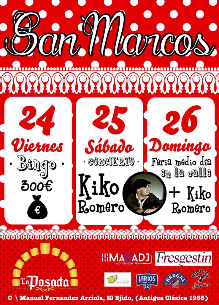 kikoelgrillo's tweet photo. @kikoelgrillo nos vemos en "LA POSADA" (El Ejido), sábado y domingo de San Marcos!!! @Nito_mc @ruizvike http://t.co/sqHTtWNPYd