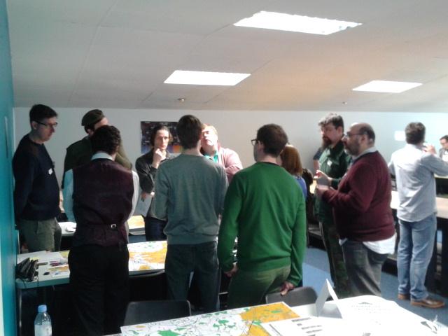 PlayStates's tweet photo. Intense planning from the Allied forces #scotmegagame http://t.co/dCRpubeAOL