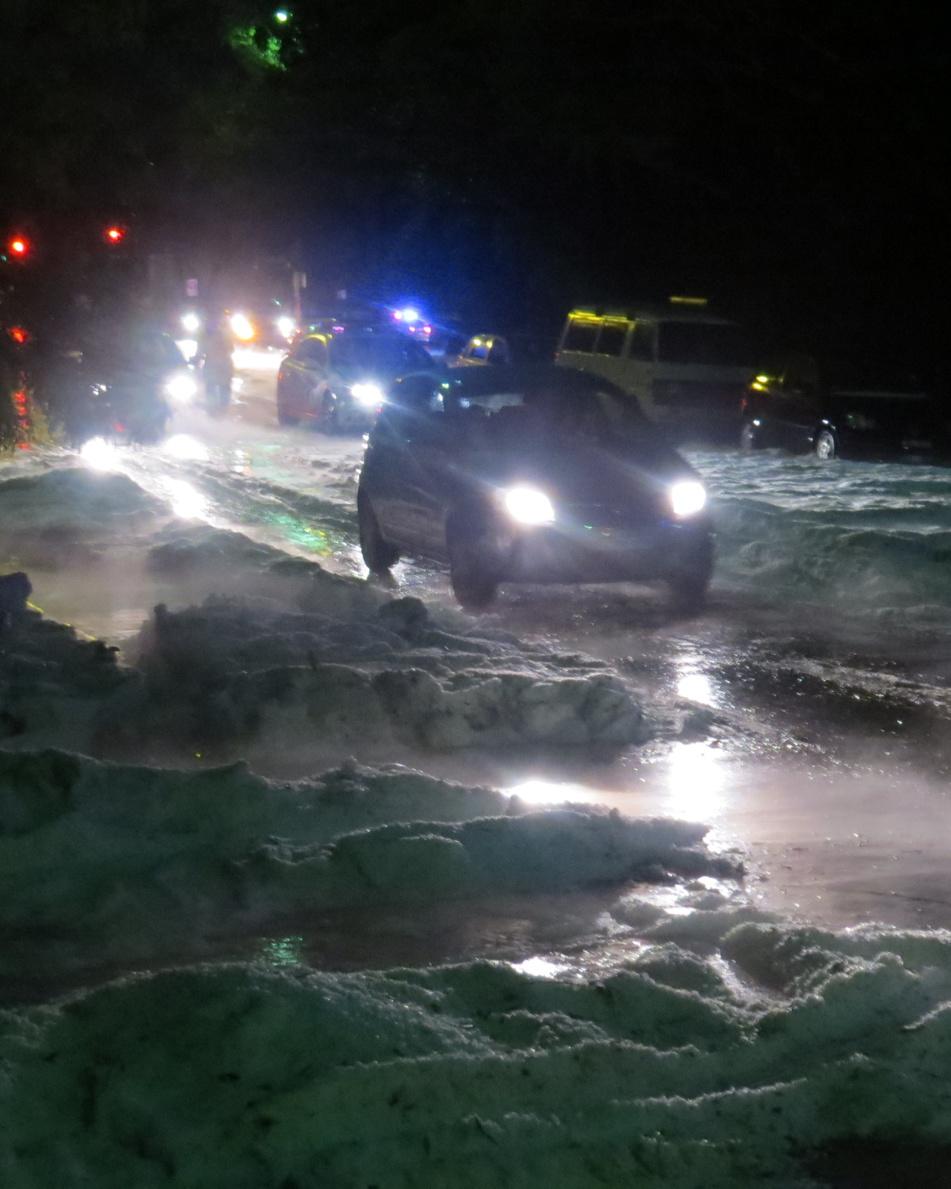 Lyntap's tweet image. Hail drifts in Petersham on Anzac Day, 2015