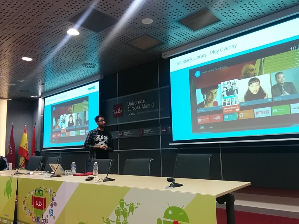 #androidDev, Our GDE <a href="/dggonzalez/">David González</a> FROM <a href="/novoda/">Novoda</a> mastering about #AndroidTV at <a href="/droidconES/">Droidcon Spain</a>, #DroidconMAD15