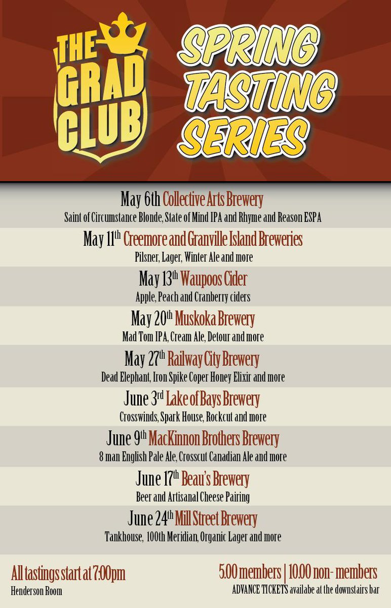 TheGradClub's tweet photo. Join us for our TASTING SERIES!! http://t.co/TyTN9SqwRU
