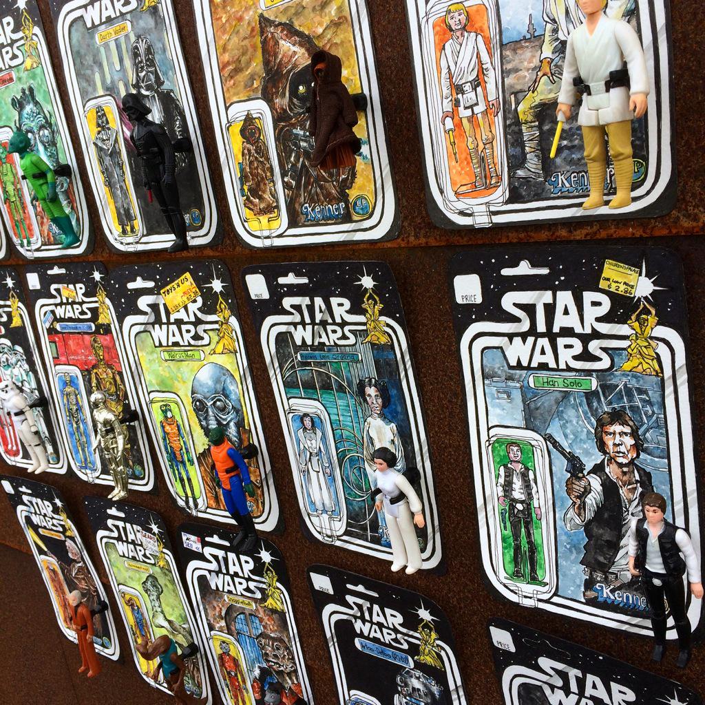 jimmydammit's tweet photo. Act now! Buy the original 15 Star Wars action figure watercolors and save $185!  Only at https://t.co/QU9jX4R2I1 http://t.co/3RE8rKLiuI