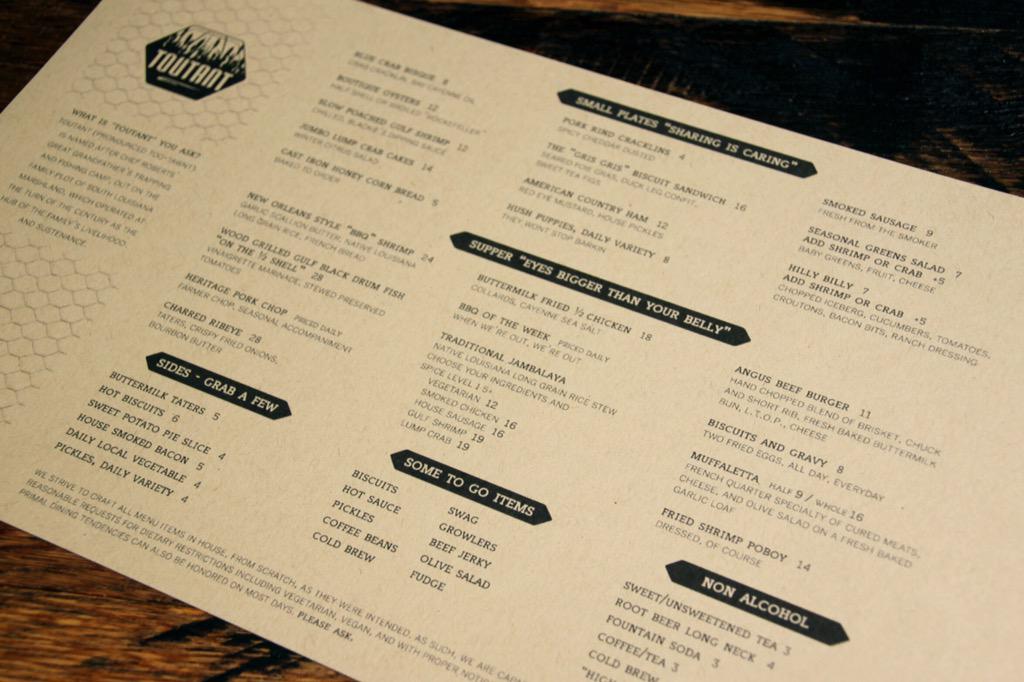 BuffaloEats's tweet photo. The moment we've all been waiting for, here's sneak peaks at @ToutantBuffalo's menu. Start buying bigger pants now. http://t.co/3bdErs4qvr