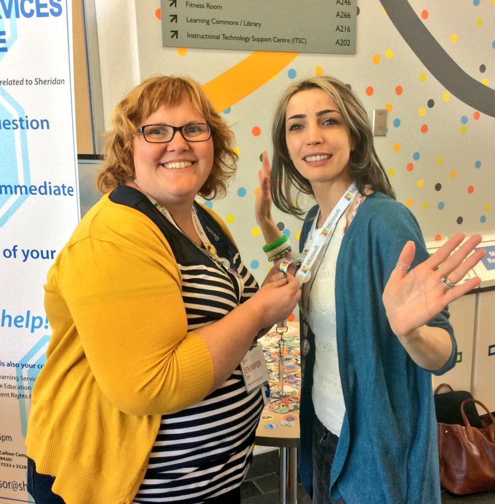 dawnbazely's tweet image. We are getting badges at #higheredcamp, designed &amp;amp; made by the talented @jenniferetate. @dinamoati got pinned!