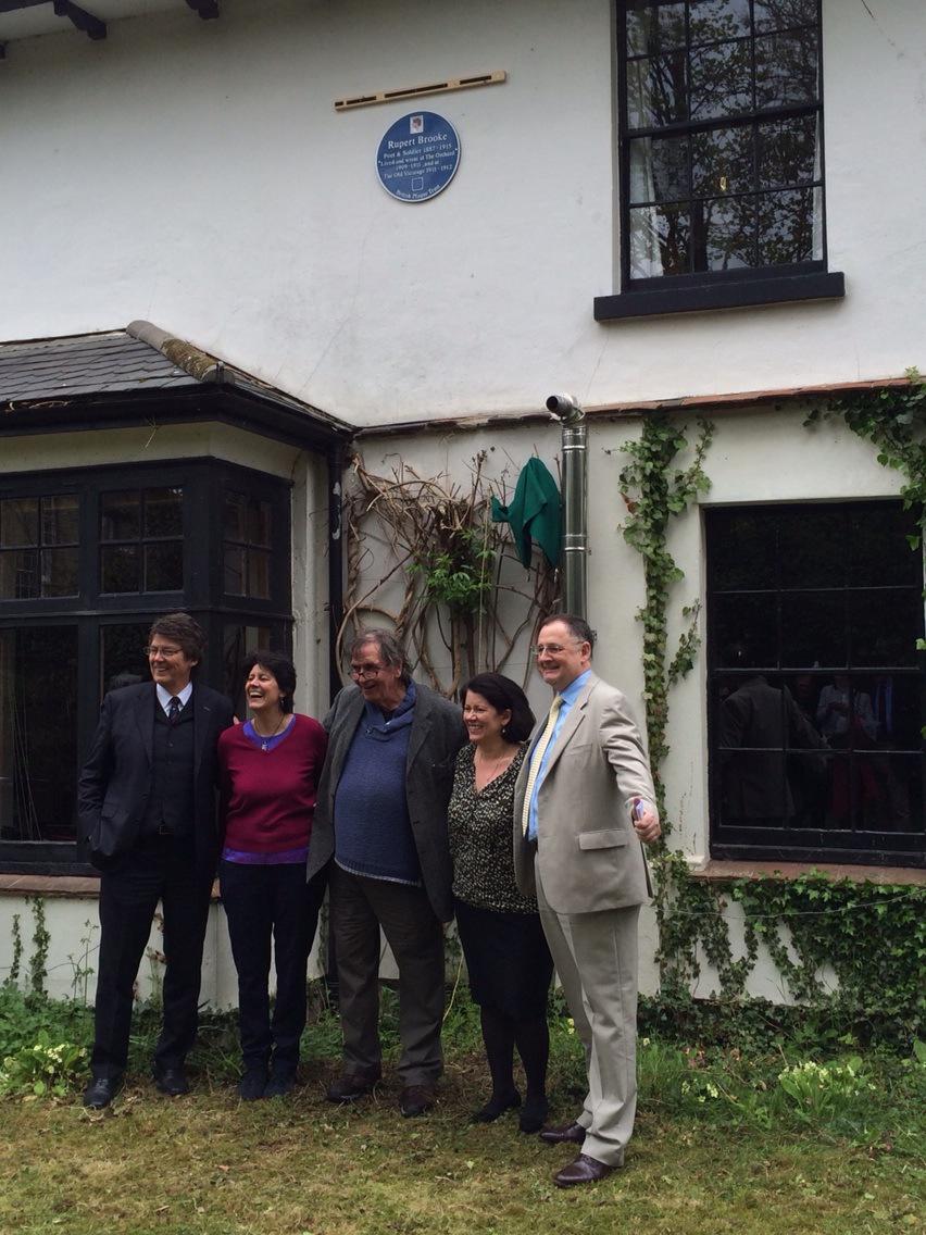 TorinDouglas's tweet photo. @MikeReadUK, Pippa Harris, Tamsin Amour, William Pryor, Charles Bunker unveil the #RupertBrooke #BluePlaque http://t.co/fJdj2AnW9W