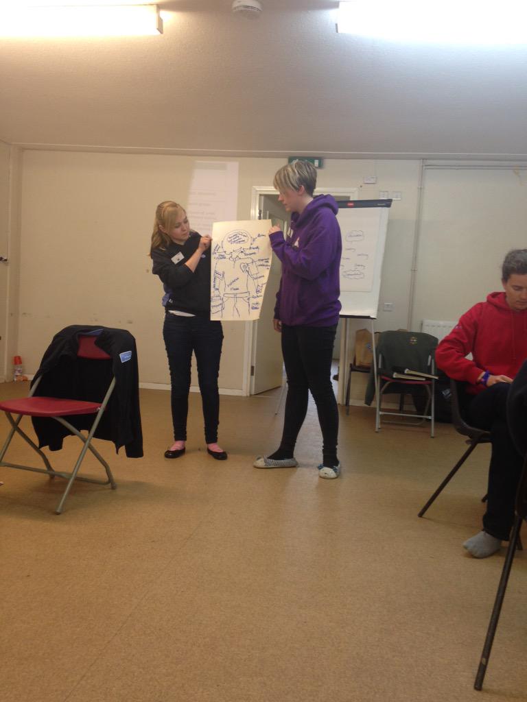 GOLDZambia2015's tweet photo. Charlotte and Hannah presenting our thoughts about trainers @Girlguiding #GOLD http://t.co/n0nWkhbSx0
