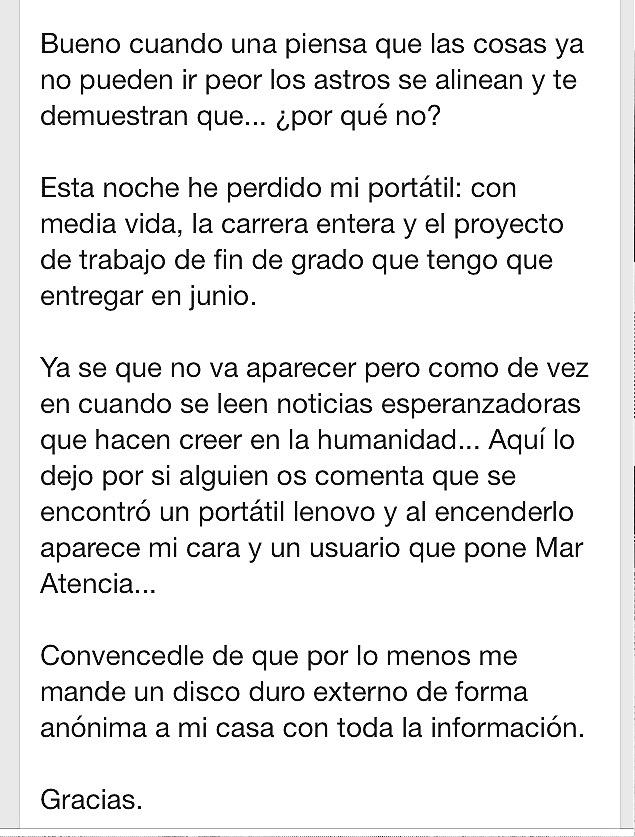 Mar_marate12's tweet photo. POR FAVOR, URGENTE, AYUDAR! @UGRenfurecida_ http://t.co/3DPI1J4eR4