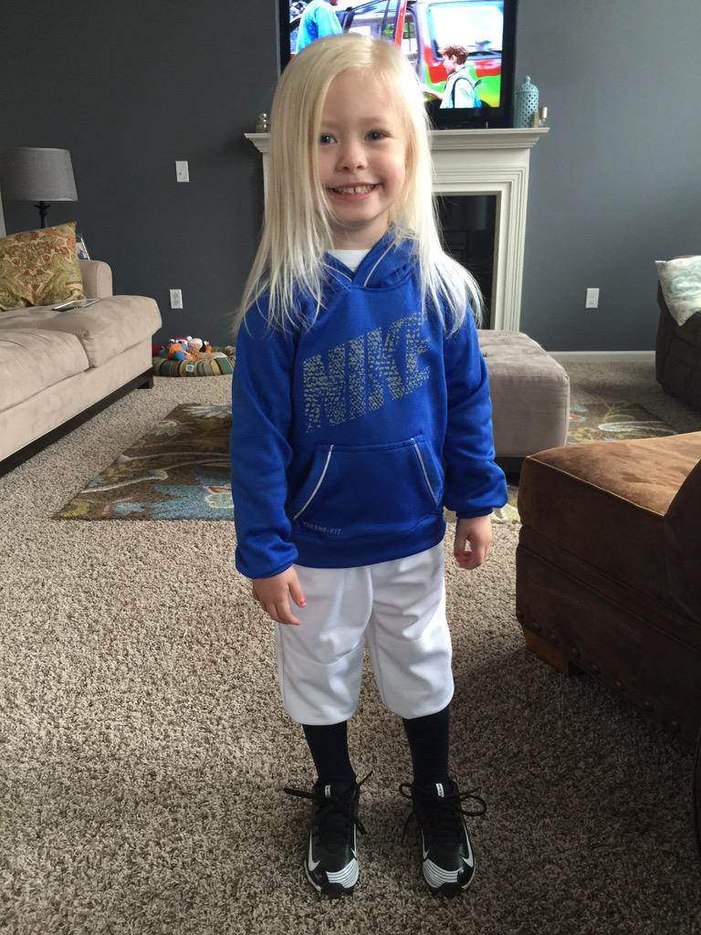 cpaulsell's tweet photo. Channeling @tigers &amp; @Josh_Zeid14 today for Ella's 1st ever T-Ball Game http://t.co/iiGj8dbKV2