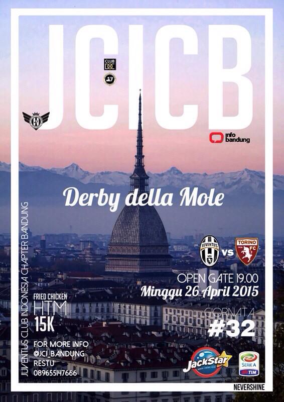 Info nobar #DerbyDellaMole. #Nobarkeun #BudayakanNobar  <a href="/Juventini_UPI/">Juventini_UPI</a> <a href="/Juventini_MCU/">Juventini Maranatha</a> <a href="/JuventinoUnpar/">JuventinoUnpar</a>