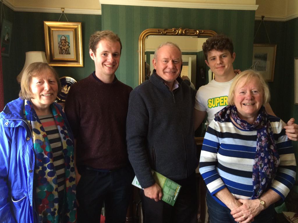 M_McGuinness_SF's tweet photo. Nice to meet Jack Rafferty &amp; his Clan as I canvassed for @gildernewmp in Enniskillen
today.Happy 18th Birthday Jack. http://t.co/AsiDIwZz0R