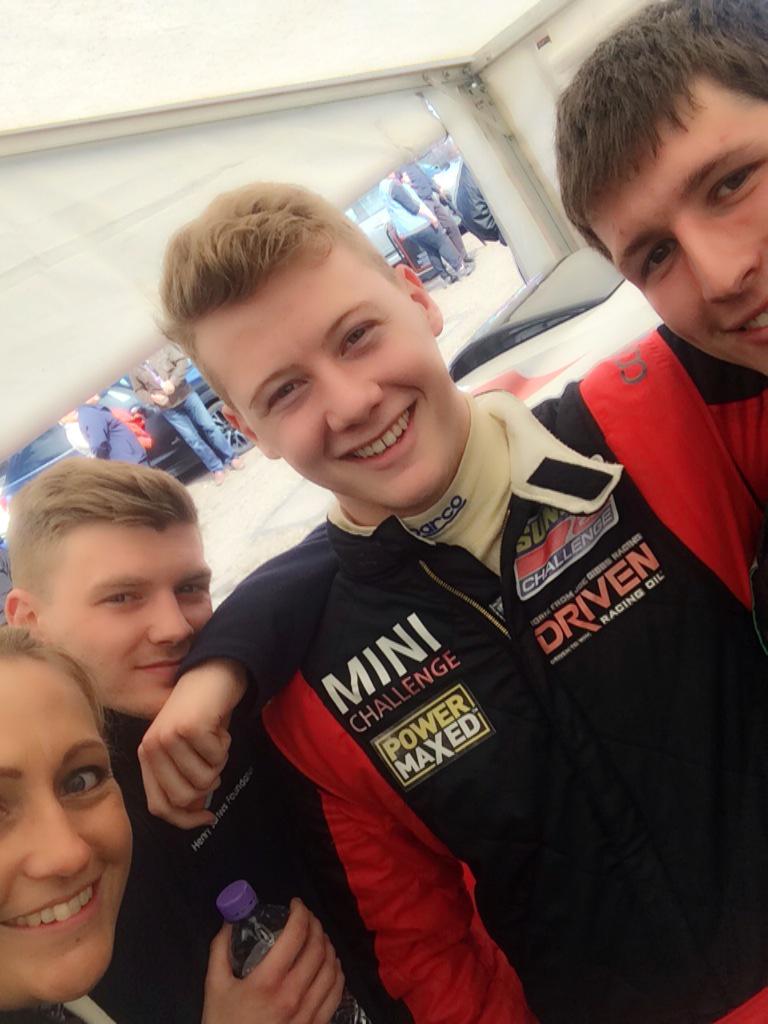 JoPolleyRacing's tweet photo. #driverselfie with my teammates @JonoBrown79 @LukeReade and Sam Osborne @DaleRacing221 👍 http://t.co/PhtQXY03xT