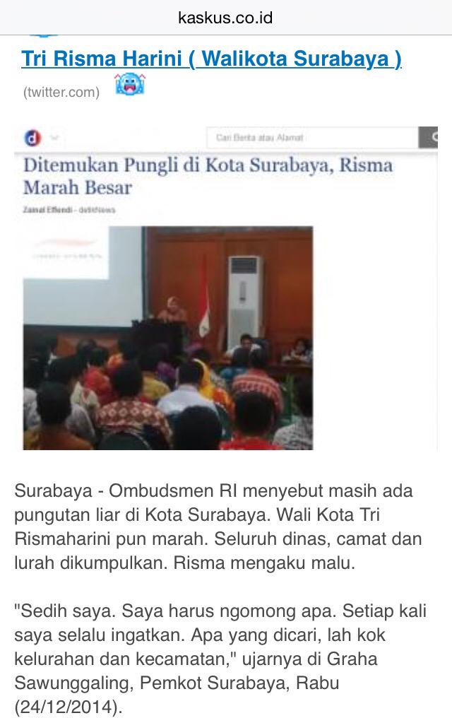 yang Kedua ada ibu Walikota Surabaya <a href="/Tri_Rismaharini/">Tri Rismaharini</a> yg sampai mengelus dada #AmukKepalaDaerah