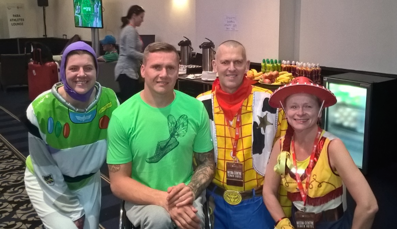 ActionPFcharity's tweet photo. Our Toy Story fundraisers inspired by @paulajradcliffe @davidweir2012 Break a record! @LondonMarathon #LondonMarathon http://t.co/usnyr2e7ir